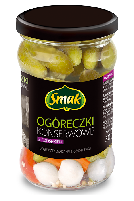 Ogóreczki konserwowe z czosnkiem
